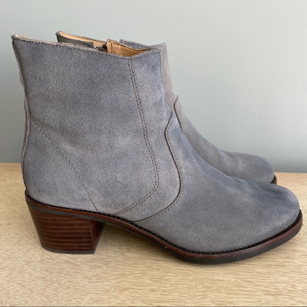 Roots Liberty suede leather boots, grey, size 7.5